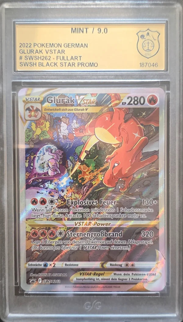 Pokémon Glurak-VSTAR - SWSH262 - GSG 9 MINT Grade — Deutsch