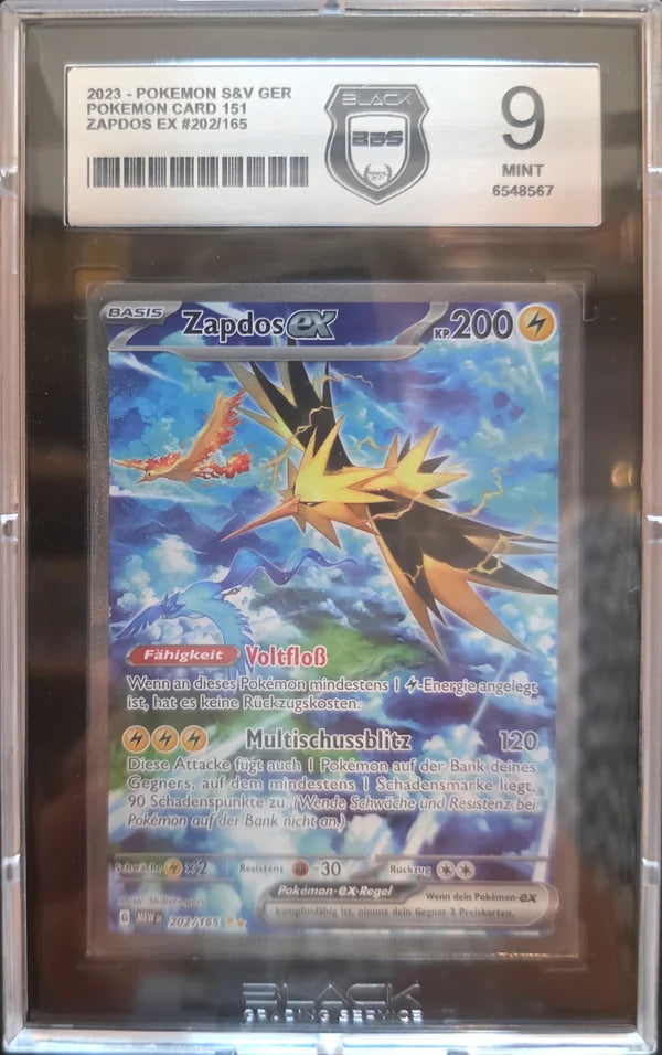 Pokémon Zapdos EX- MEW202 - BGS 9 MINT - Deutsch