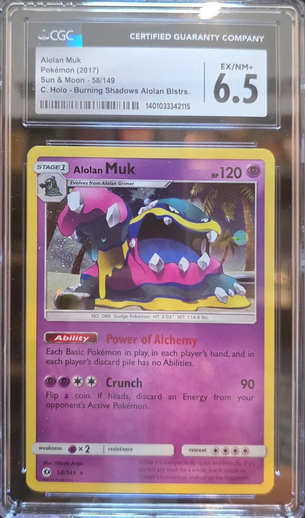 Pokémon Alola-Sleimok SUM58 - CGC 6.5 EX/NM+ Grade —  Englisch