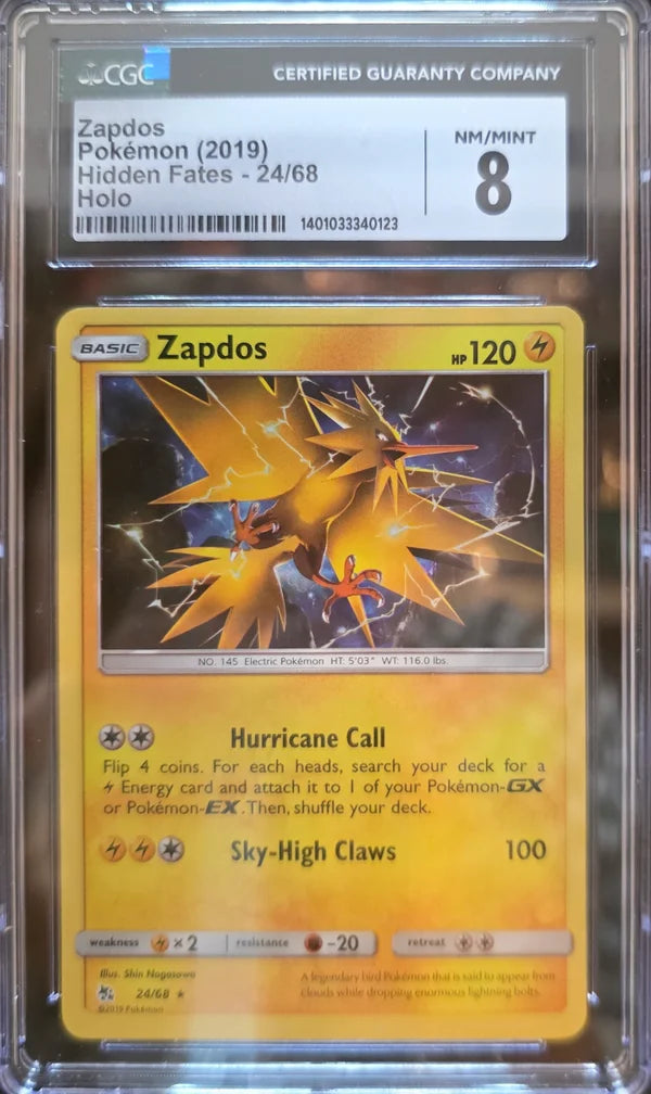 Pokémon Zapdos HIF24 - CGC 8 NM/MINT Grade — Englisch