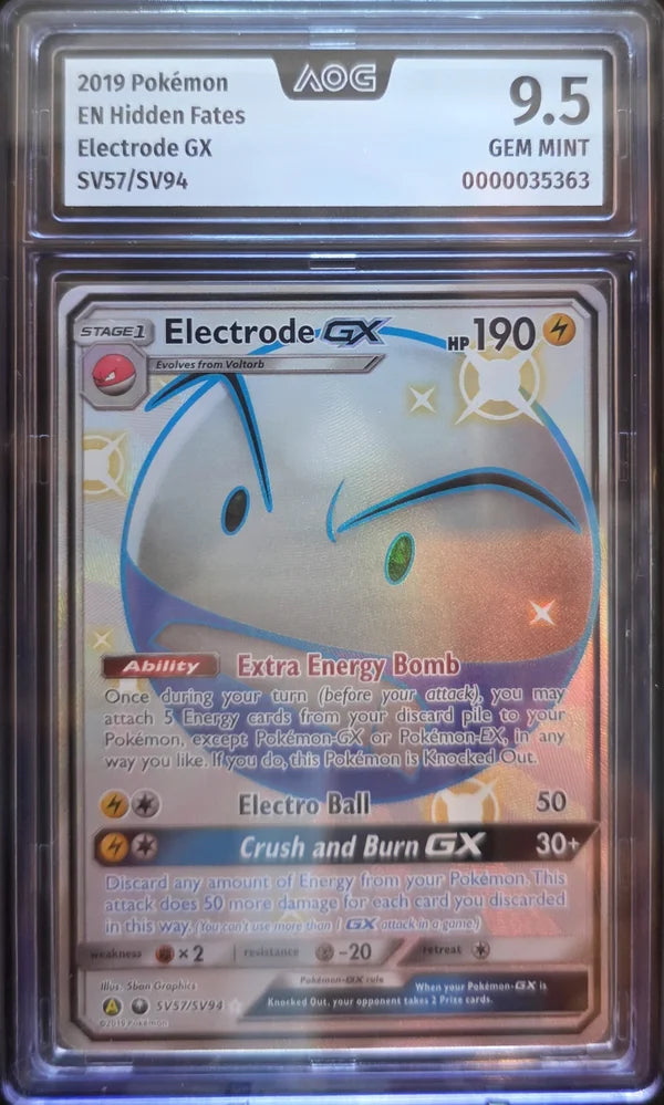 Pokémon Electrode GX HIFSV57 - AOG 9.5 MINT Grade — Englisch
