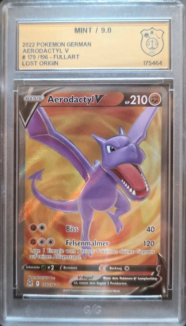 Pokémon Aerodactyl V LOR179 - GSG 9 MINT Grade — Deutsch