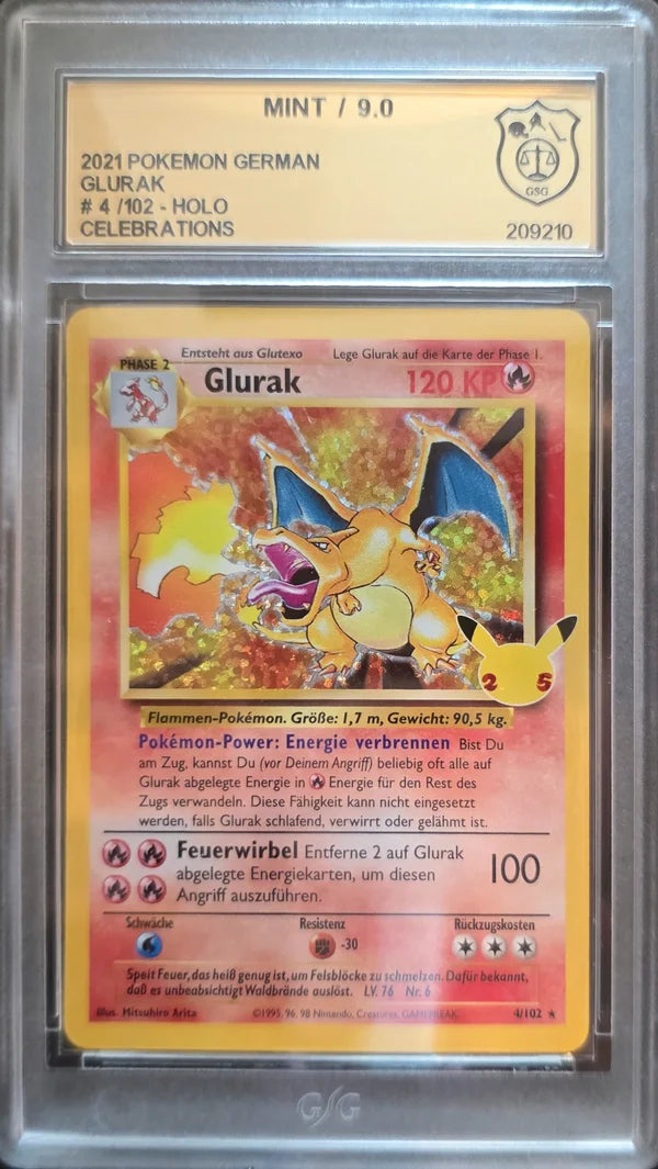Pokémon Glurak CELBS4 - GSG 9 MINT Grade — Deutsch