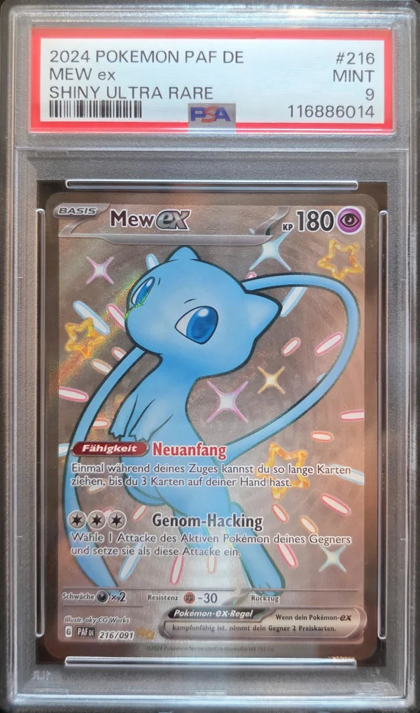 Pokémon Mew ex PAF216 - PSA 9 MINT Grade — Deutsch