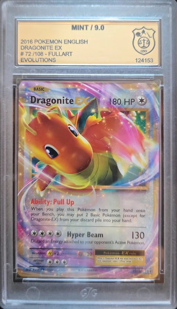Pokémon Dragonite EX EVO72 - GSG 9 MINT Grade — Englisch