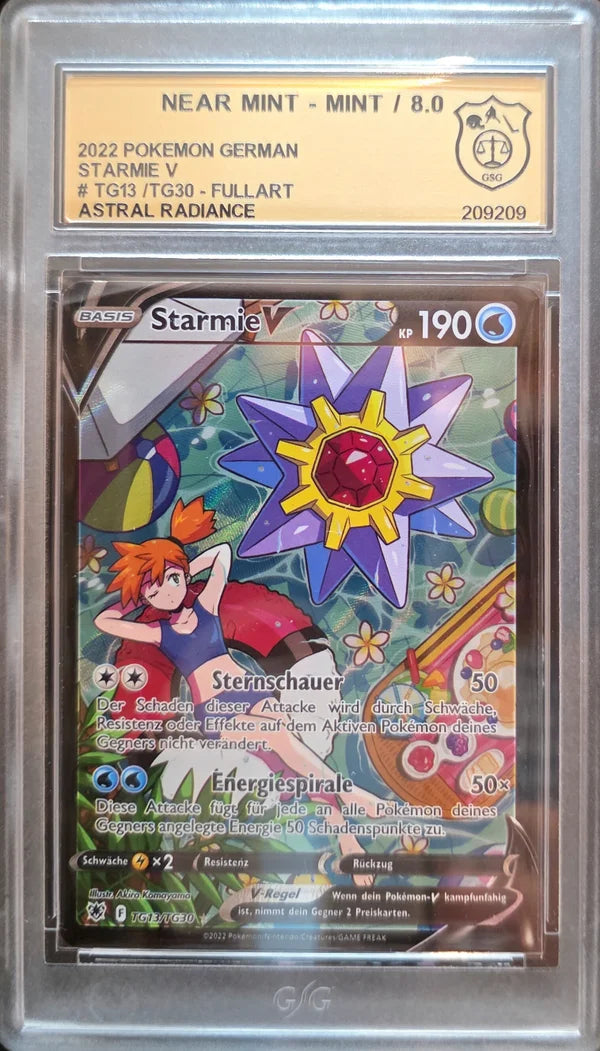 Pokémon Starmie V ASRTG13 - GSG 8 NM/MINT Grade — Deutsch