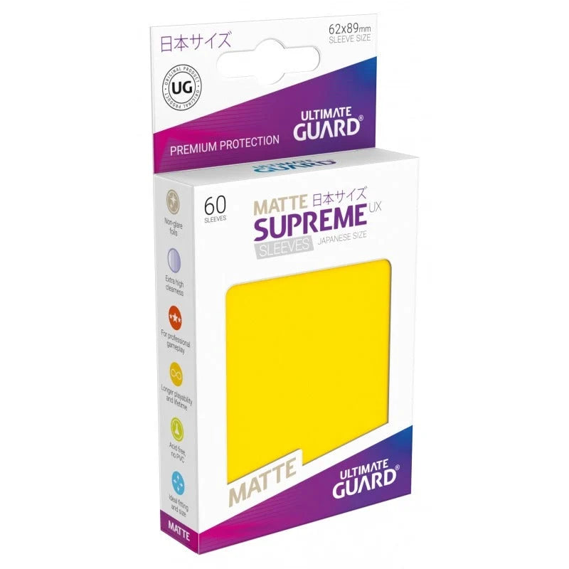 Ultimate Guard  Supreme Sleeves Japan Size Matt UX Yellow (60)