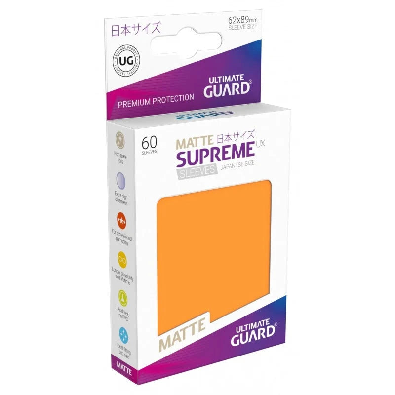 Ultimate Guard Supreme Sleeves Japan Size Matt UX Orange (60)