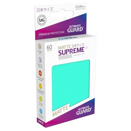 Ultimate Guard Supreme Sleeves Japan Size Matt UX Turquoise (60)