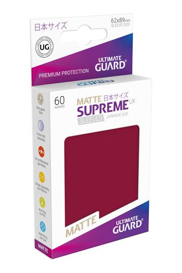 Ultimate Guard Supreme Sleeves Japan Size Matt UX Burgundy (60)