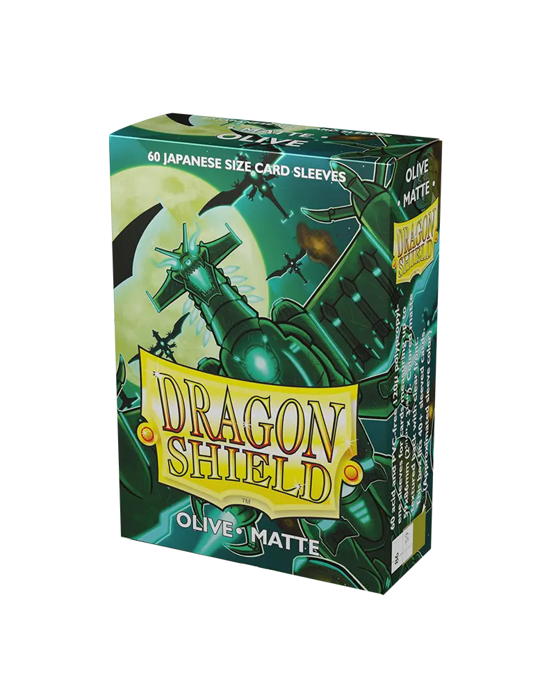 Dragon Shield Kartenhüllen - Japanische Größe Matte (60) - Olivgrün
