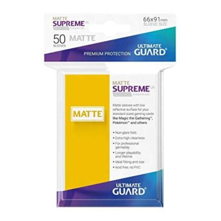 Ultimate Guard Supreme UX Sleeves Standard Size Matte Gelb (50)