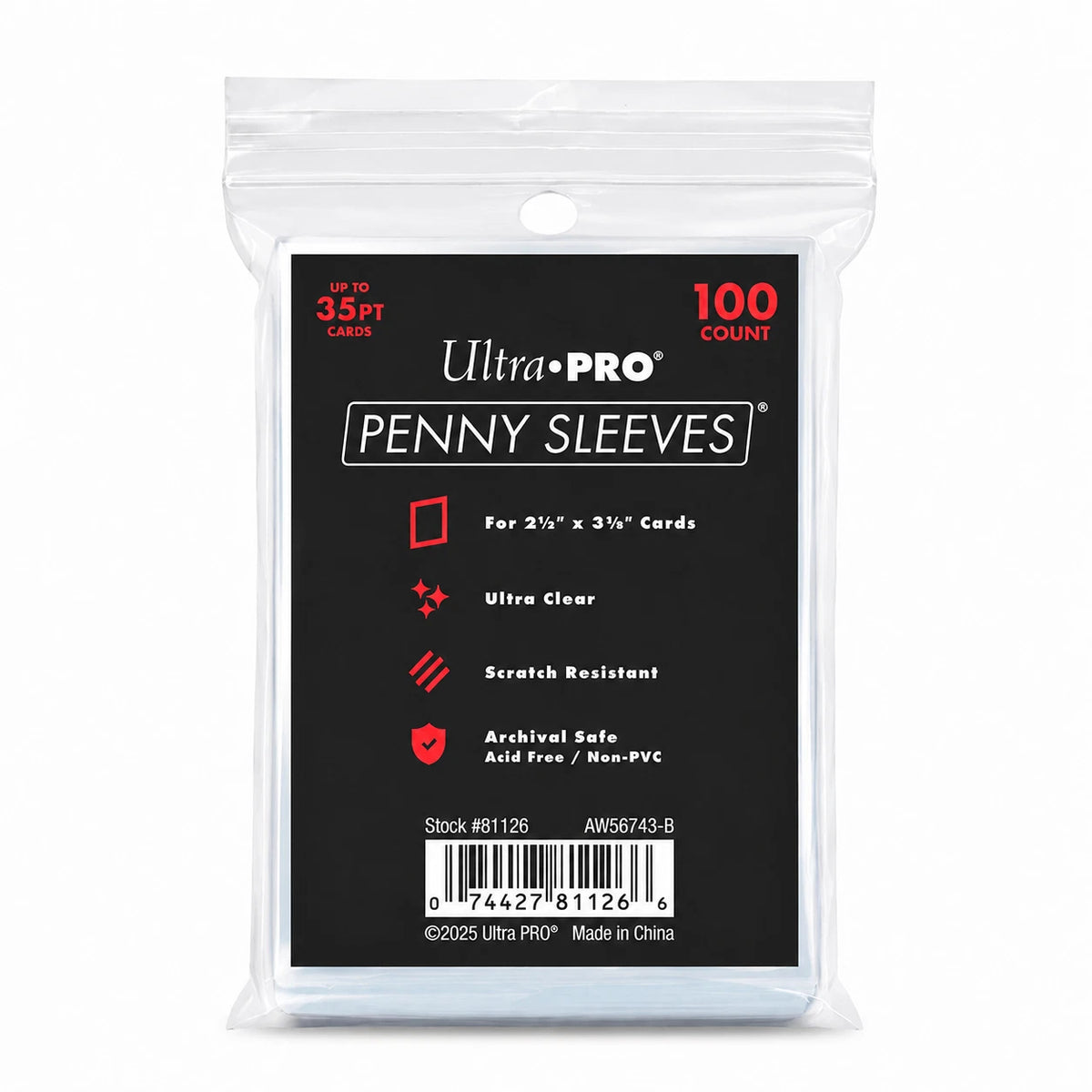 Ultra Pro Penny Sleeve Kartenhüllen - Standardgröße (100) - Transparent