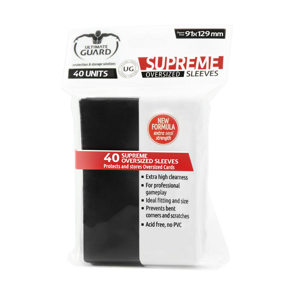 Ultimate Guard Supreme Oversized Kartenhüllen - Schwarz (40)